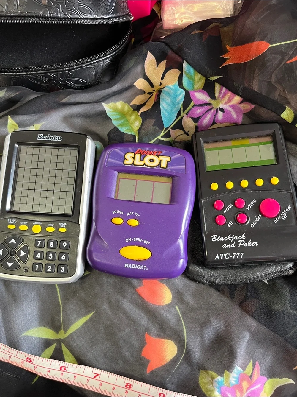 Purple Pocket Slot Electronic Handheld Game by